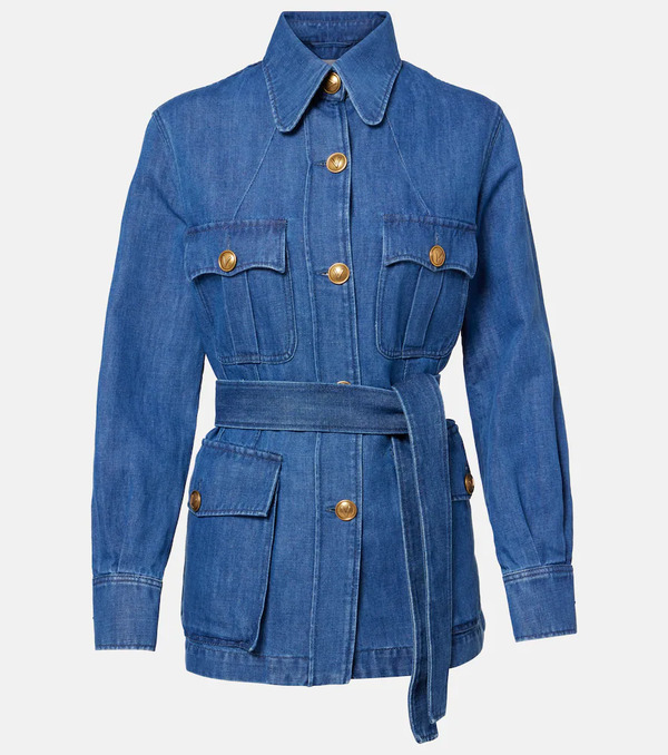  Valentino Valentino Belted Denim Jacket 