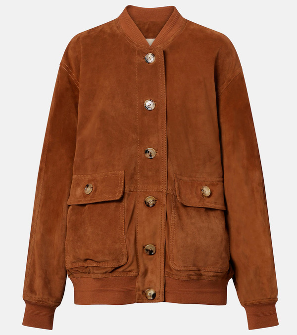  Valentino Valentino Caban Suede Bomber Jacket 