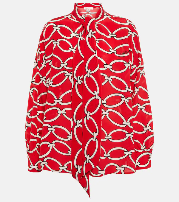  Valentino Valentino Chain 1967 Silk Blouse 