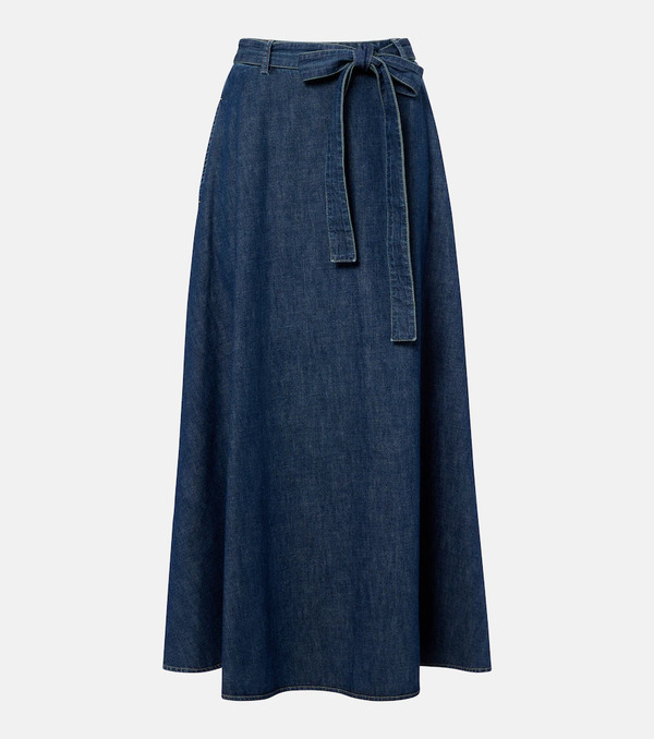  Valentino Valentino Chambray Midi Skirt 