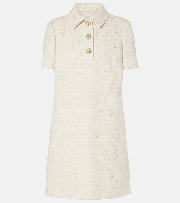  Valentino Valentino Cotton-blend Tweed Minidress 