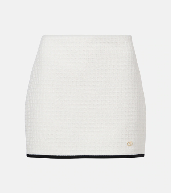  Valentino Valentino Cotton Tweed Miniskirt 