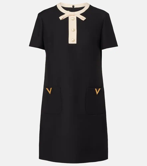  Valentino Valentino Crepe Couture Vgold Minidress 