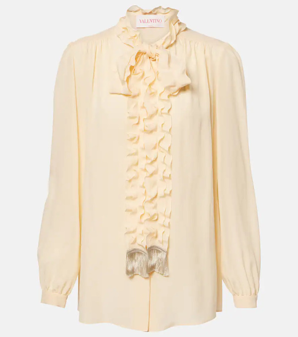  Valentino Valentino Crepe De Chine Shirt 