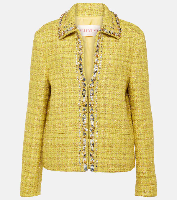  Valentino Valentino Embellished Tweed Jacket 