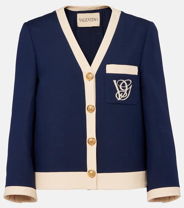  Valentino Valentino Embroidered Wool And Silk Jacket 