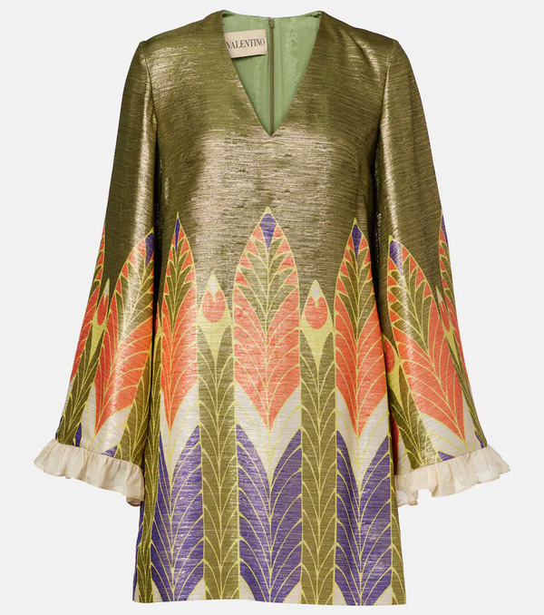  Valentino Valentino Escape Printed Silk-blend Minidress 