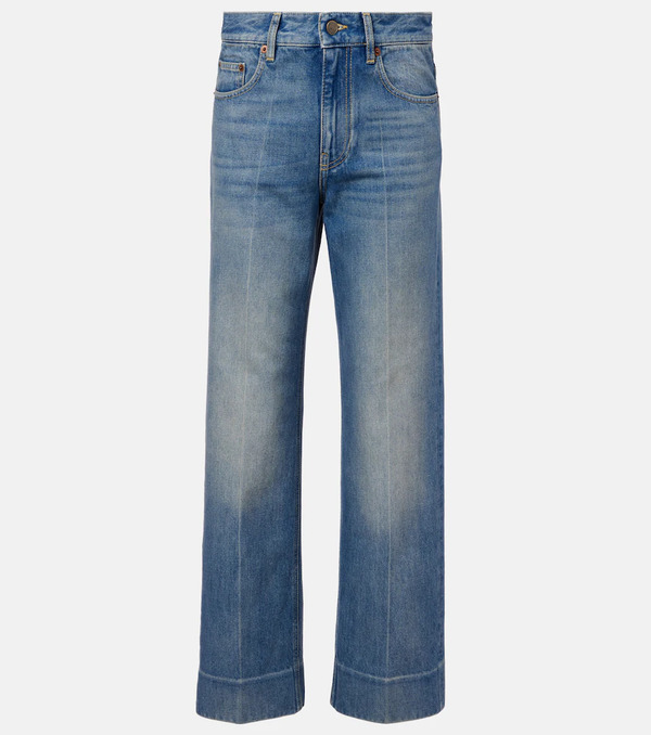  Valentino Valentino Faded Wide-leg Jeans 