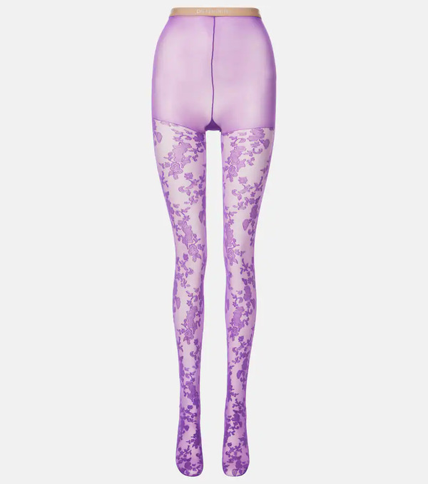  Valentino Valentino Floral Lace Tights 