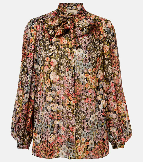  Valentino Valentino Floral Silk Blouse 