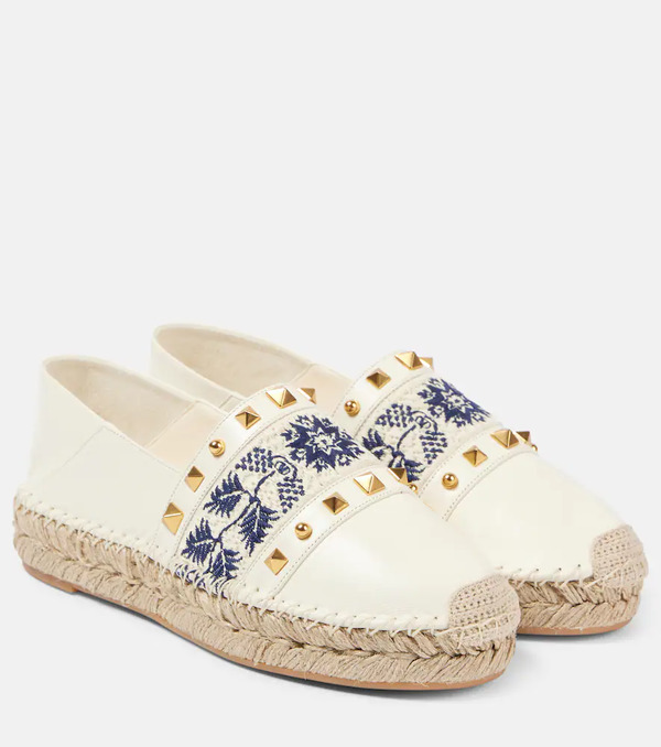  Valentino Garavani Valentino Garavani Country Leather Espadrilles 
