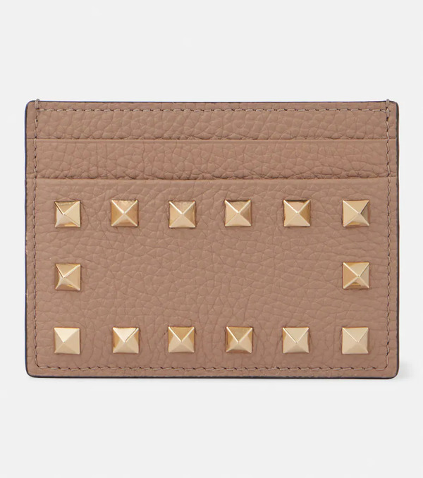  Valentino Garavani Valentino Garavani Rockstud Leather Card Holder 