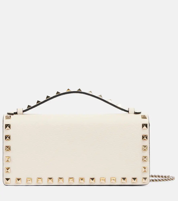  Valentino Garavani Valentino Garavani Rockstud Leather Wallet On Chain 