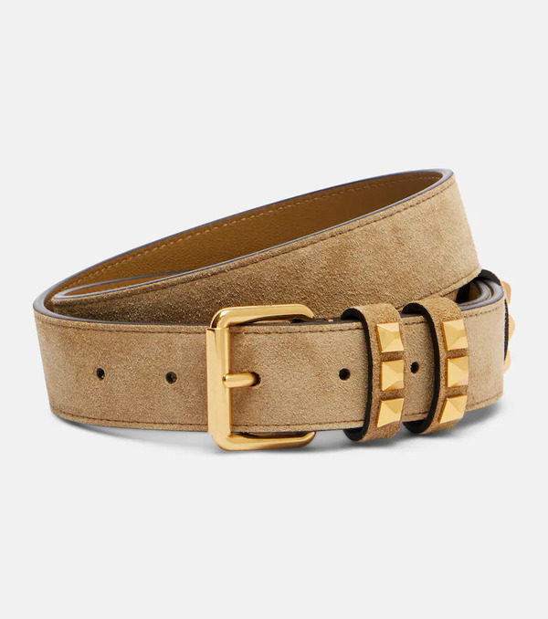  Valentino Garavani Valentino Garavani Rockstud Suede Belt 