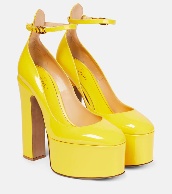  Valentino Garavani Valentino Garavani Tan-go 155 Patent Leather Platform Pumps 