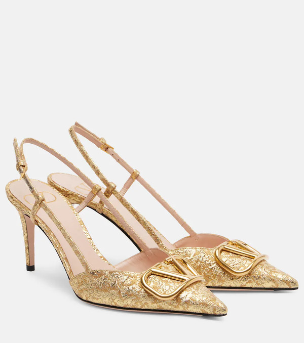  Valentino Garavani Valentino Garavani Vlogo 80 Jacquard Slingback Pumps 