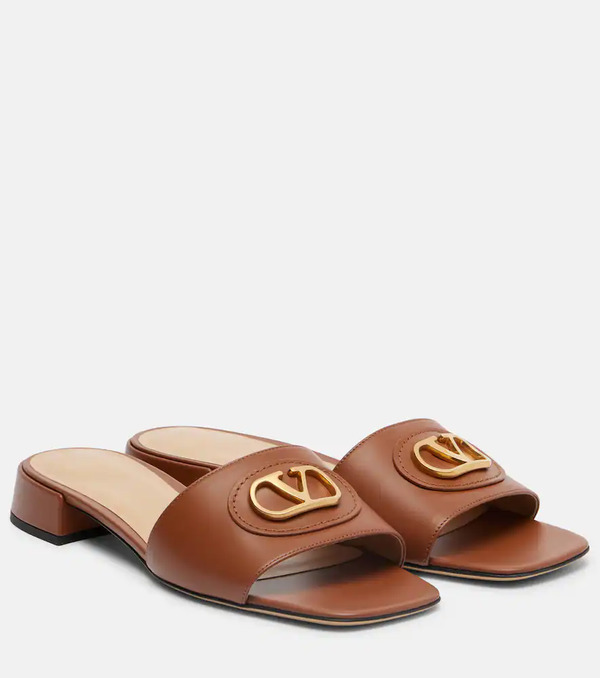  Valentino Garavani Valentino Garavani Vlogo Leather Sandals 