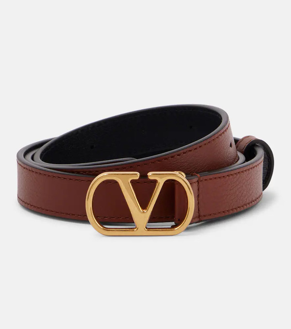  Valentino Garavani Valentino Garavani Vlogo Signature Leather Belt 