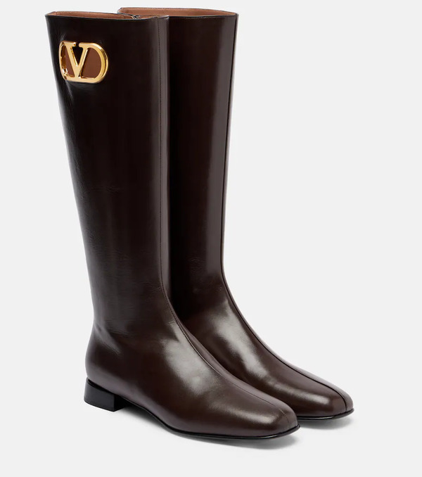  Valentino Garavani Valentino Garavani Vlogo Signature Leather Boots 