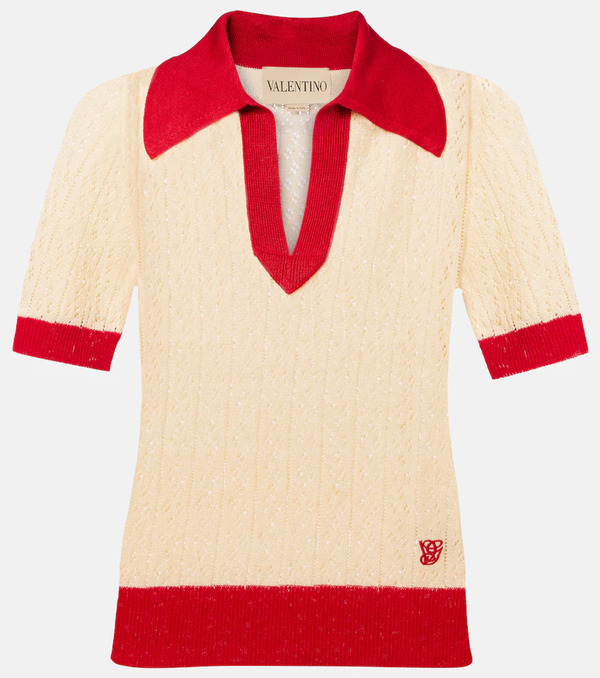  Valentino Valentino Linen-blend Polo Sweater 