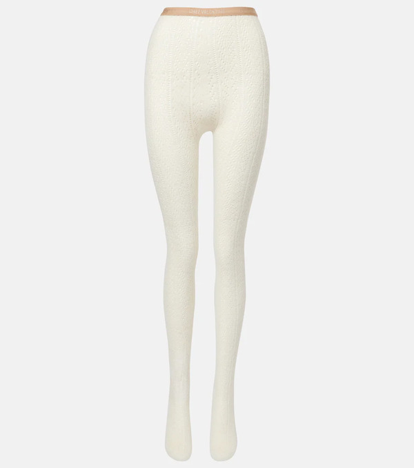  Valentino Valentino Logo Wool-blend Tights 