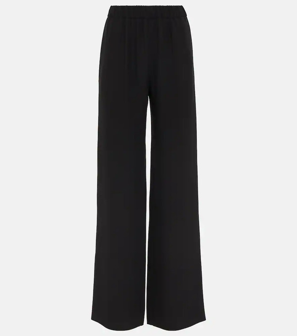  Valentino Valentino Mid-rise Silk Wide-leg Pants 