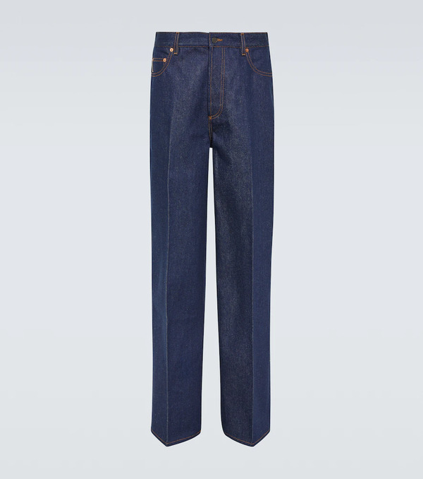  Valentino Valentino Mid-rise Wide-leg Jeans 