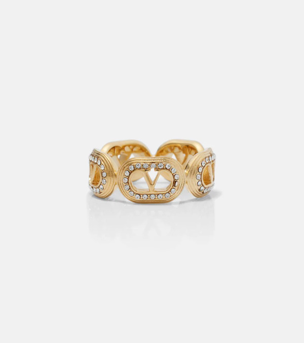  Valentino Valentino Ovalette Swarovskiâ®-embellished Ring 