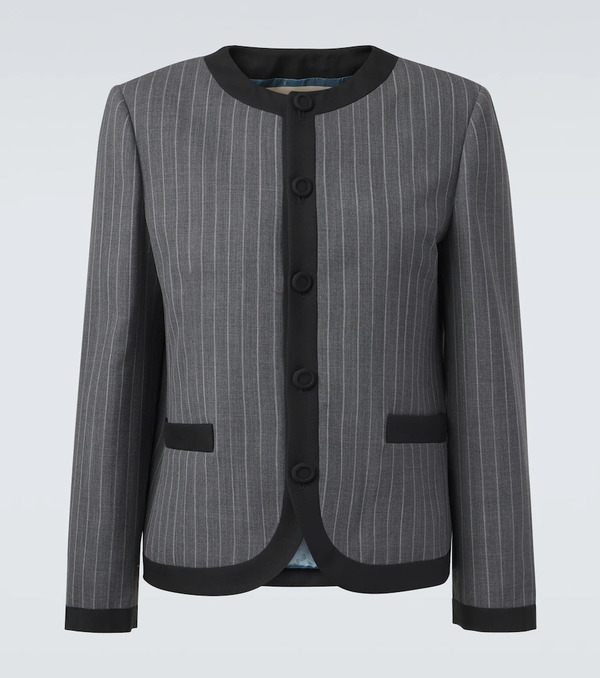  Valentino Valentino Pinstripe Virgin Wool Jacket 