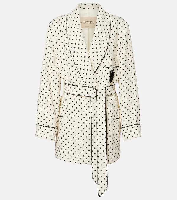  Valentino Valentino Plus De Pois Belted Jacket 