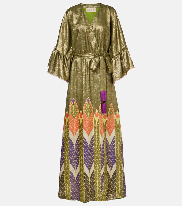  Valentino Valentino Printed Silk-blend Gown 