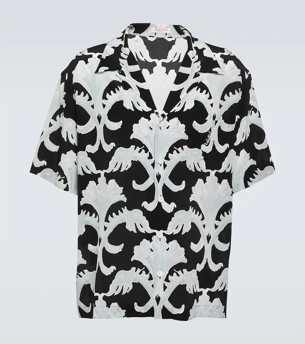  Valentino Valentino Printed Silk Bowling Shirt 