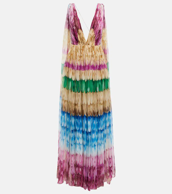  Valentino Valentino Printed Silk Gown 