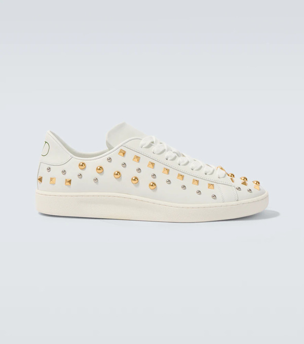  Valentino Valentino Royco Studded Leather Sneakers 