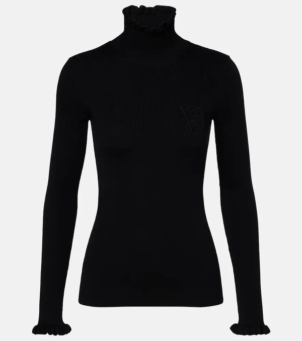  Valentino Valentino Ruffled Virgin Wool Sweater 