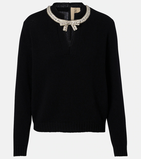  Valentino Valentino Sequined Virgin Wool Sweater 