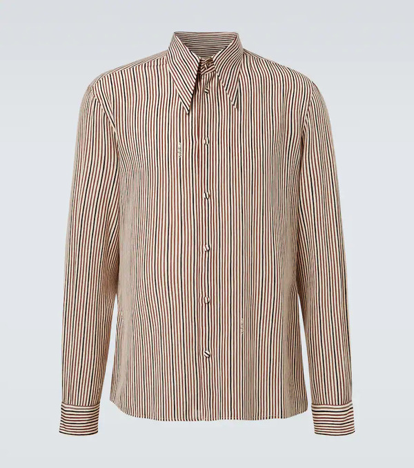  Valentino Valentino Striped Silk Shirt 