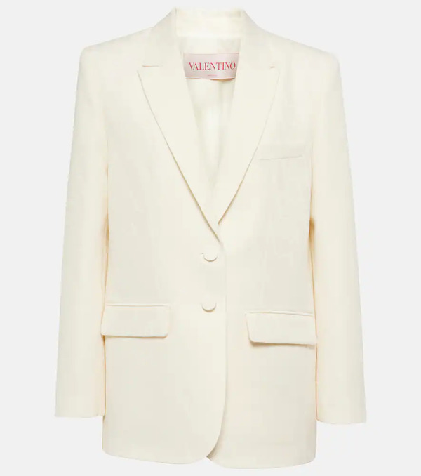  Valentino Valentino Toile Iconographe Crepe Couture Blazer 