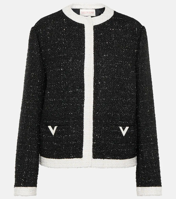  Valentino Valentino Tweed Lame Jacket 
