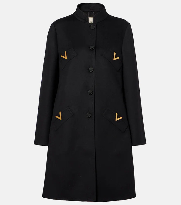  Valentino Valentino Vgold Wool And Cashmere Coat 