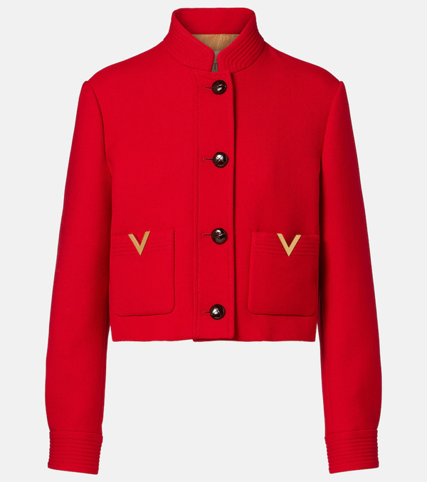  Valentino Valentino Vgold Wool And Silk Jacket 