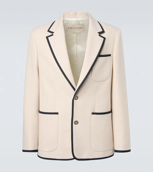  Valentino Valentino Virgin Wool Gabardine Blazer 