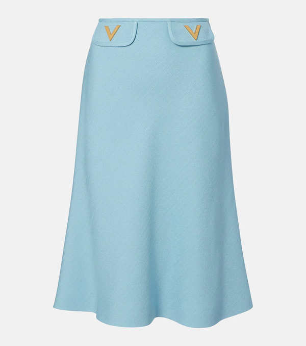  Valentino Valentino Vlogo Canvas Midi Skirt 
