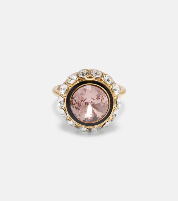  Valentino Valentino Vlogo Crystal-embellished Ring 