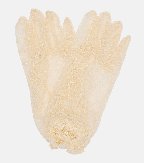  Valentino Valentino Vlogo Lace Gloves 