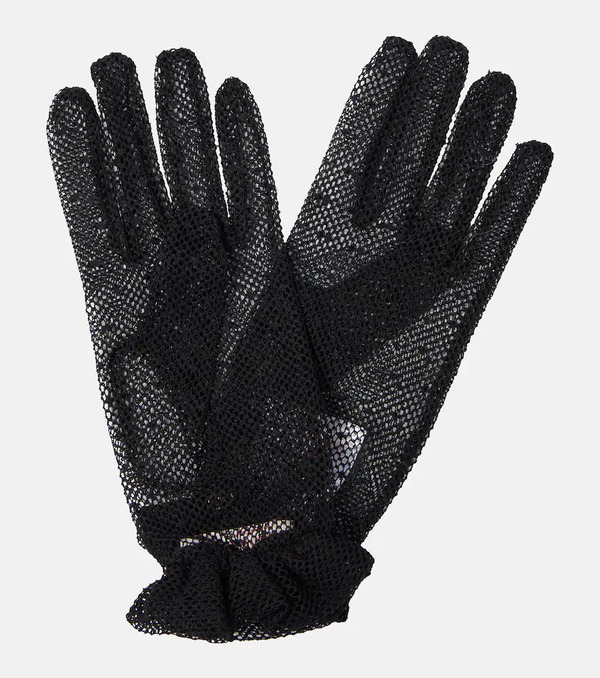  Valentino Valentino Vlogo Signature Tulle Gloves 