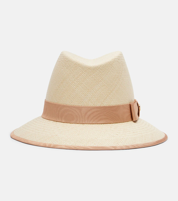  Valentino Valentino Vlogo Straw Panama Hat 