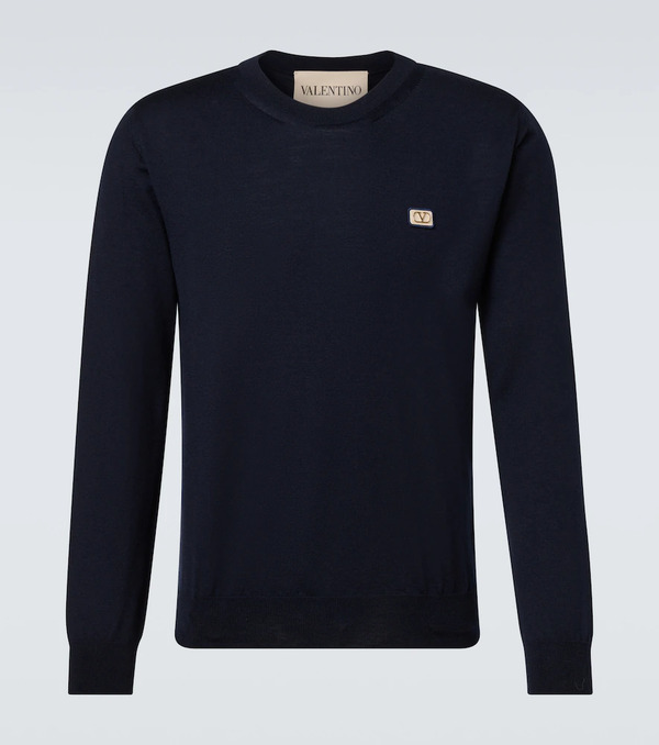  Valentino Valentino Vlogo Virgin Wool Sweater 