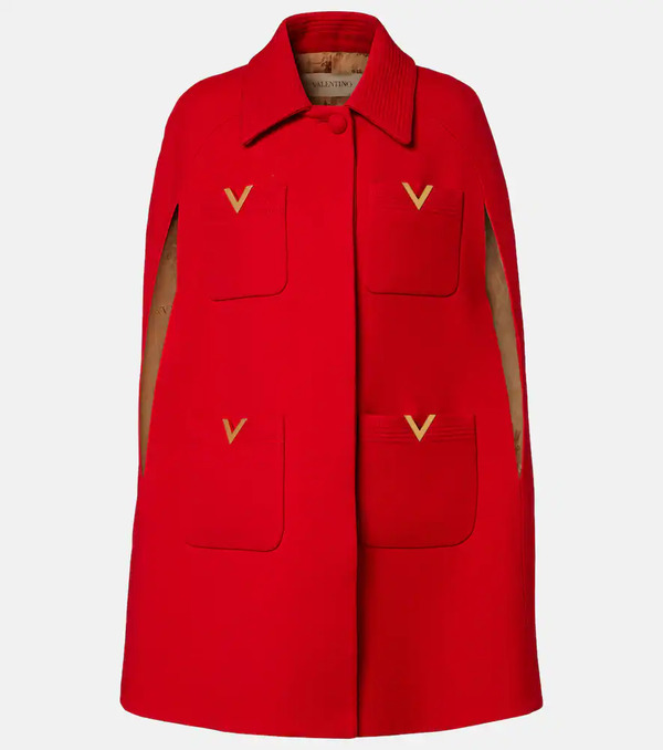  Valentino Valentino Vlogo Wool Cape 