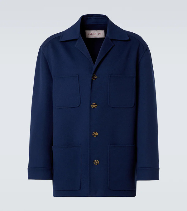  Valentino Valentino Wool And Cashmere Overshirt 